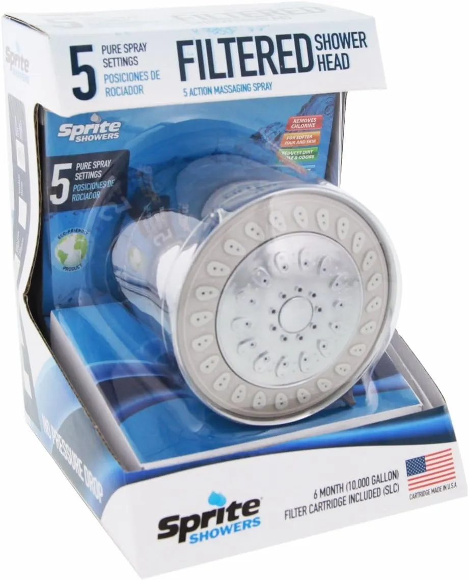 Sprite Cascade 5 Setting ACC5-CM Filtered Shower Head with SLC Cartridge - Chrome