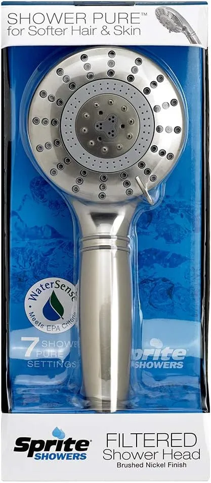 Sprite Showers Pure 7-Setting Filtered 1.75GPM Shower Handle in Brushed Nickel