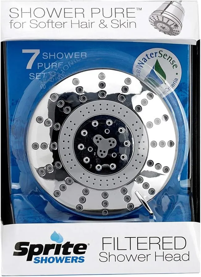 Sprite Showers Pure 7-Setting Filtered 1.75GPM Showerhead in Chrome (AE7E-CM-R)