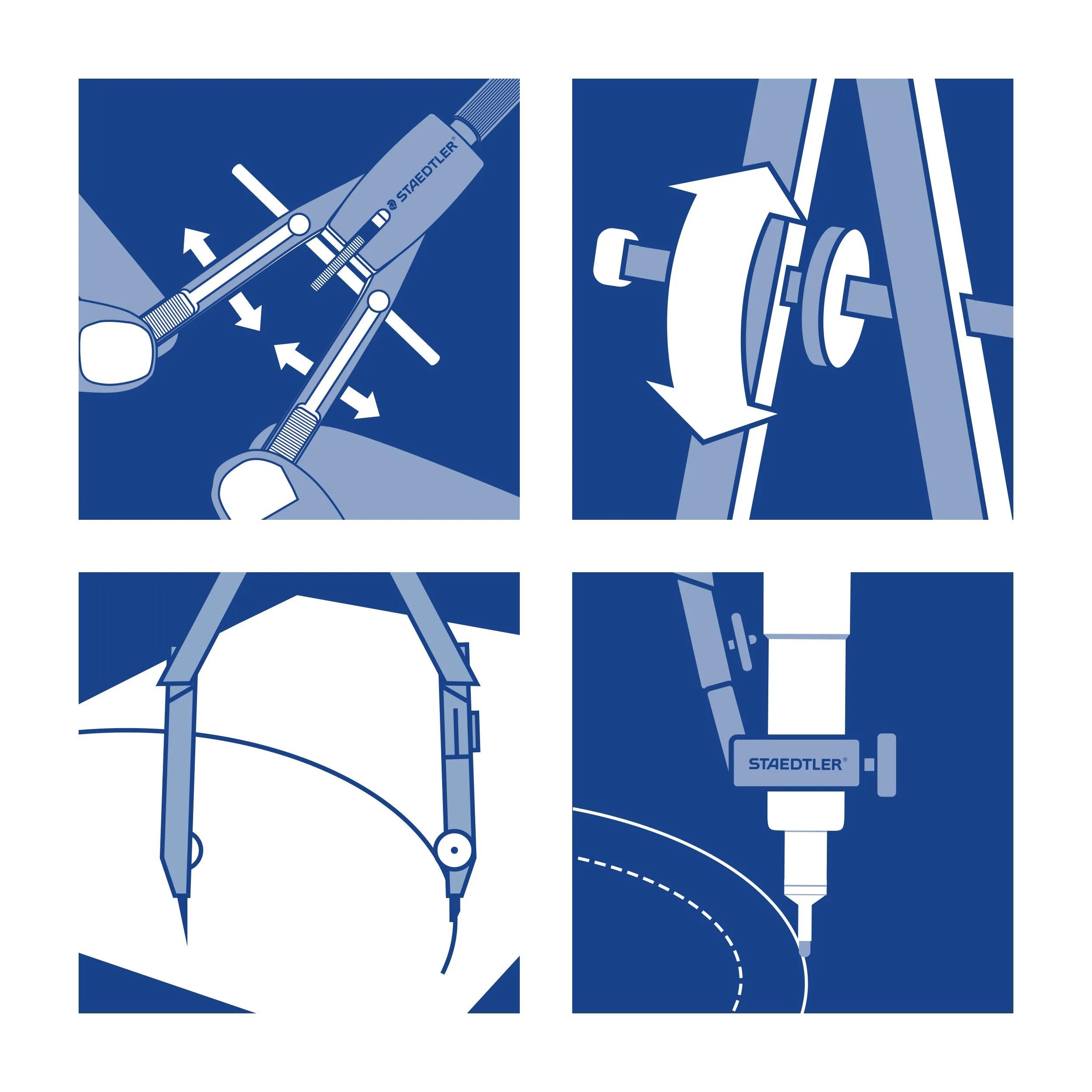 Staedtler Quickbow Compass Quick-Setting 552 01 Mars Comfort