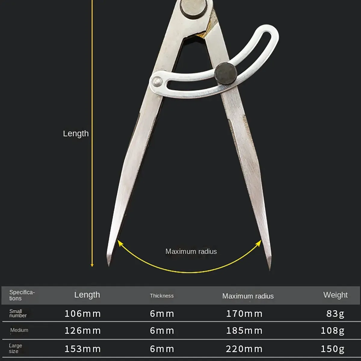 Stainless Steel Adjustable Wing Dividers
