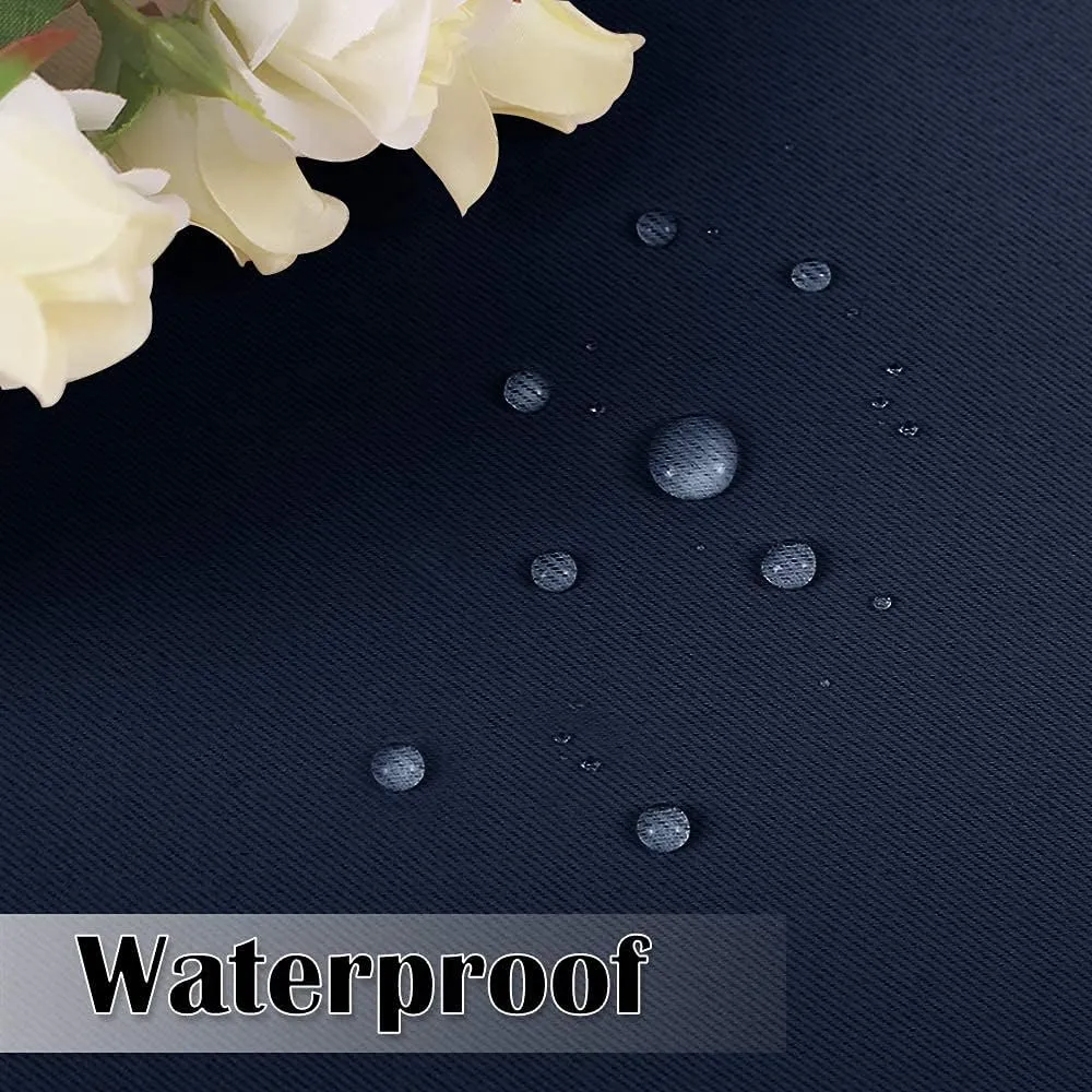StangH Deck Curtains Outdoor Waterproof Weatherproof Blackout Curtain Panel for Patio Grommet Summer Heat Insulated Drapes for Sunroom/Balcony/Corridor, W52 x L108, Navy Blue, 1 Panel