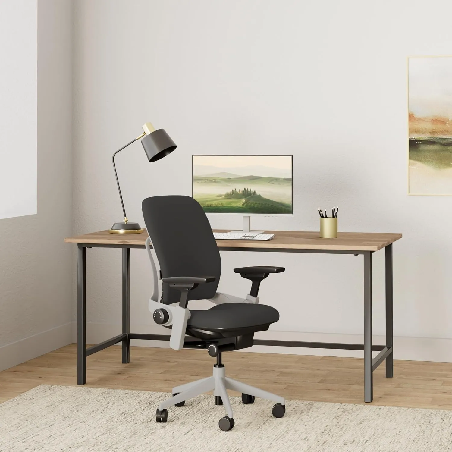 Steelcase Cogent Licorice Leap Upholstered Hard Casters