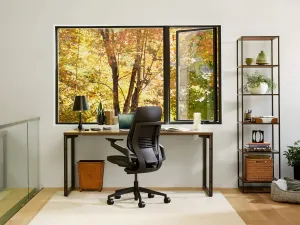 Steelcase Era Onyx Gesture Wrapped Back Hard Casters