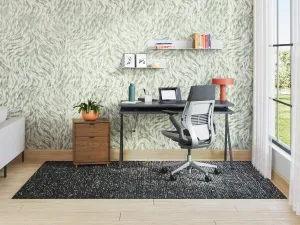 Steelcase Gesture Office Chair - Cogent: Connect Graphite Fabric, High Seat Height, Wrapped Back, Light on Dark Frame, Lumbar Support, and Hard Floor Casters