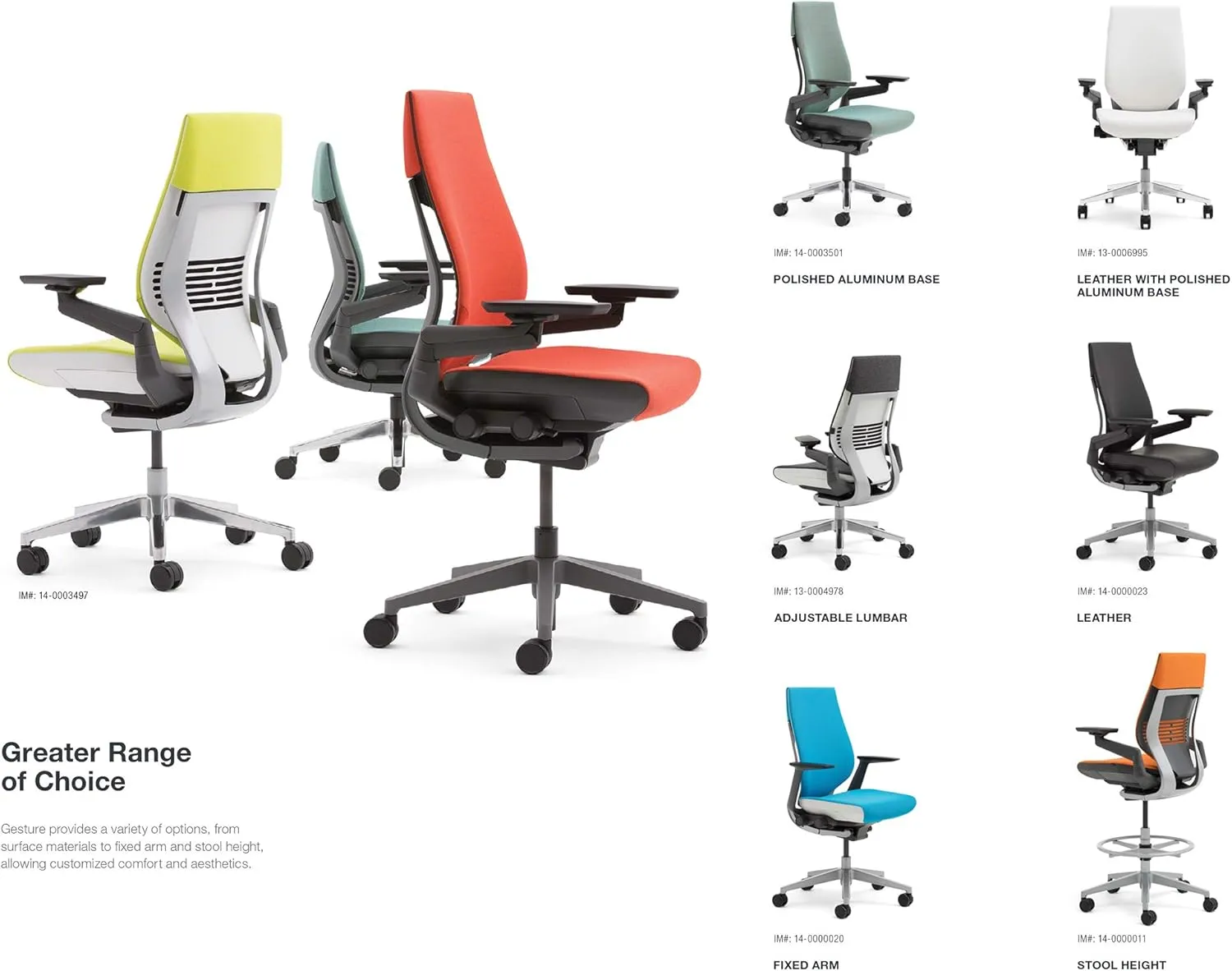 Steelcase Gesture Office Chair - Cogent: Connect Tumeric Fabric, High Seat Height, Wrapped Back, Light on Light Frame
