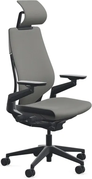 Steelcase Gesture Office Chair with Head Rest - Ergonomic Work Chair with Wheels for Carpet - Comfortable Office Chair - Intuitive-to-Adjust Chairs for Desk - 360-Degree Arms - Era Night Owl