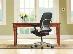 Steelcase Leap Office Desk Chair, Soapstone Leather