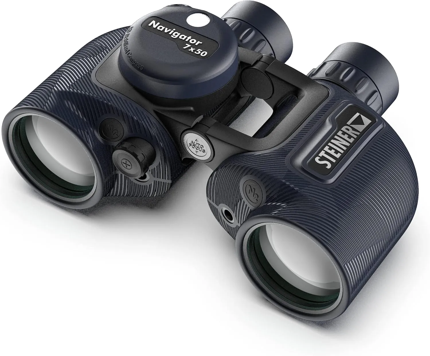 Steiner Navigator 7x50 Binoculars - Magnification 7X - High Contrast Optics - Floating Prism System - Sports-Auto Focus - Delivers Excellent Image Clarity, Navy Blue with Compass (2343, New Version)