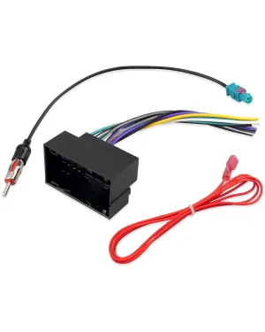 Stereo Wiring Harness Antenna Adapter Fit for Dodge RAM 2013-2019 Fit for Jeep 2014-2020 Fit for Chrysler 2015-2020 Aftermarket Radio Nav Cable Connector No Factory Premium Amp