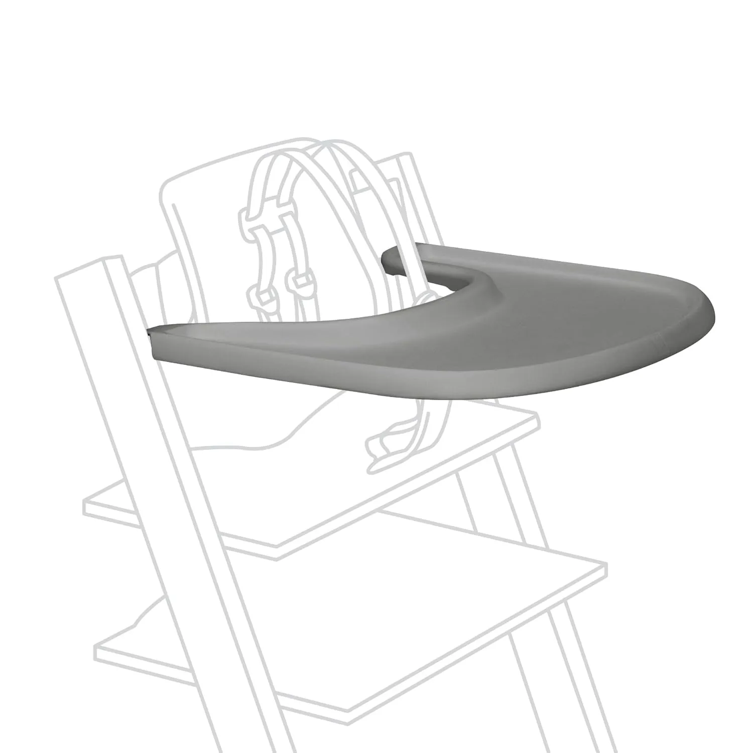 Stokke Tray, Storm Grey - Designed Exclusively for Tripp Trapp Chair   Tripp Trapp Baby Set - Convenient to Use and Clean - Made with BPA-Free Plastic - Suitable for Toddlers 6-36 Months