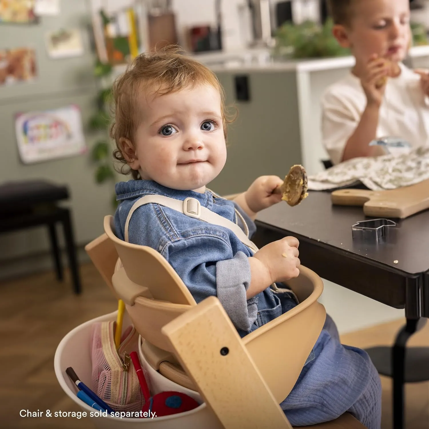 Stokke Tripp Trapp Baby Set 2, Natural - Ages 6-36 Months - Convert The Tripp Trapp Chair into a Comfortable High Chair - Includes Stokke Harness 2