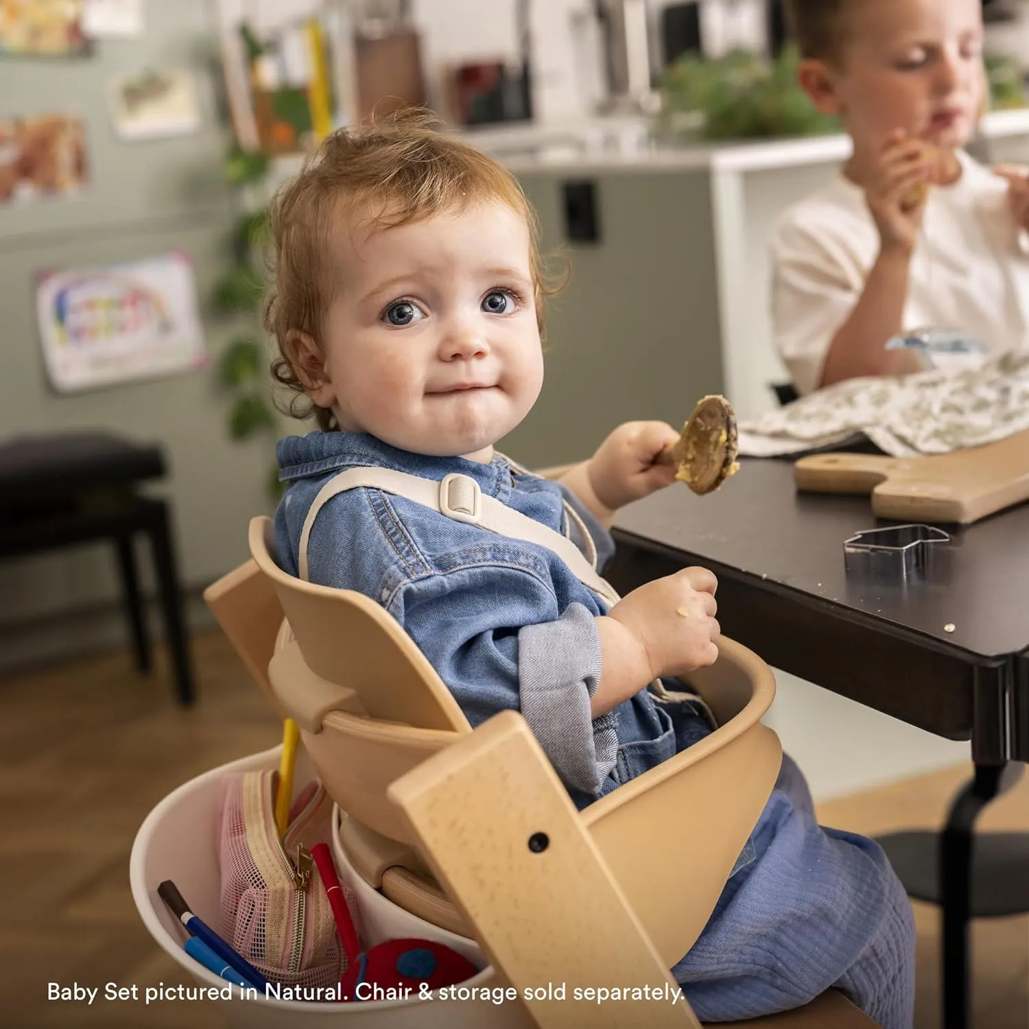 Stokke Tripp Trapp Baby Set 2, Serene Pink - Ages 6-36 Months - Convert The Tripp Trapp Chair into a Comfortable High Chair - Includes Stokke Harness 2