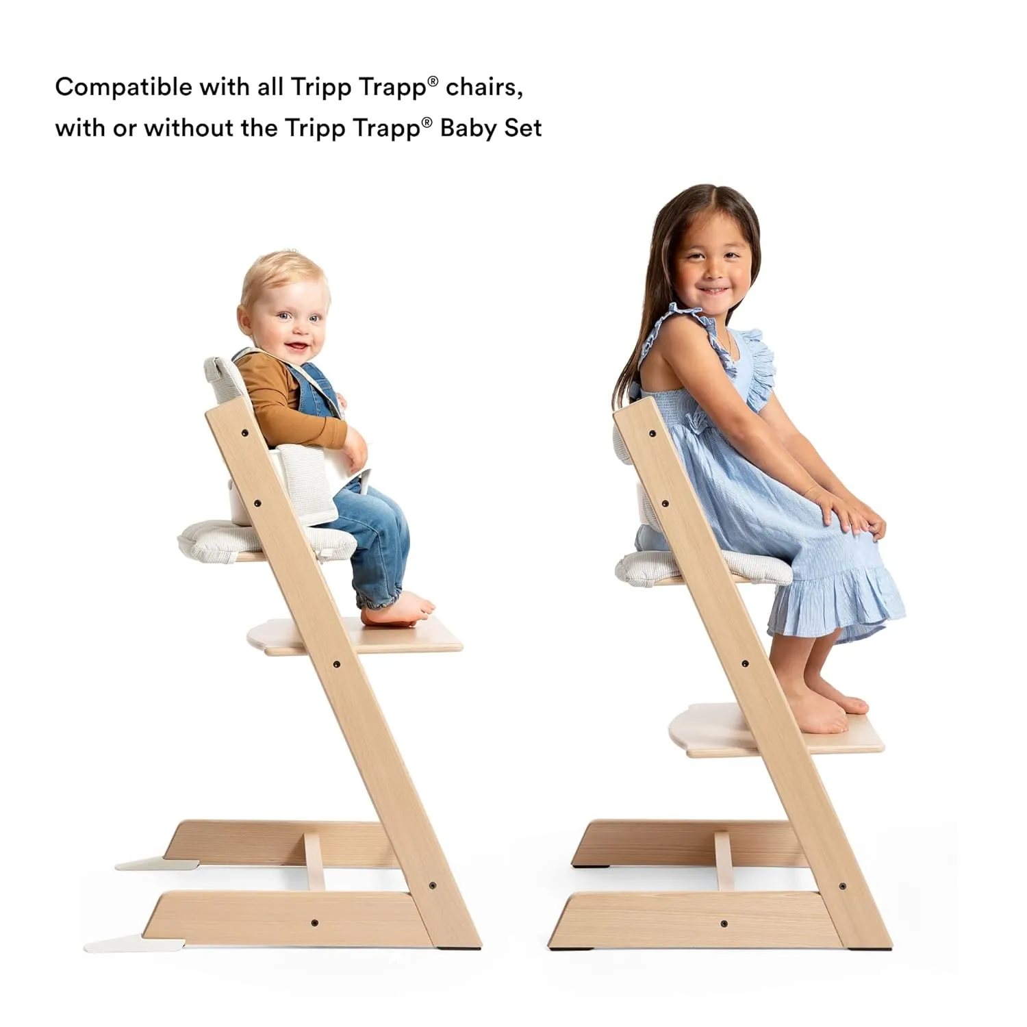 Stokke Tripp Trapp Classic Cushion, Nordic Grey - Pair with Tripp Trapp Chair & High Chair for Support and Comfort - Machine Washable