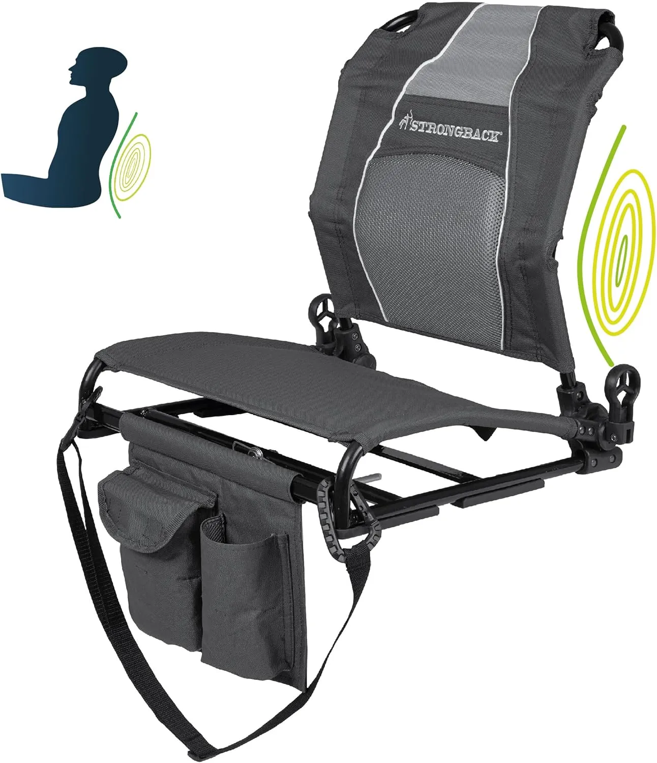 STRONGBACK Lumbar Support Stadium Seats for Bleachers – Ergonomic Chairs with Back Support for Adults & All-Day Comfort