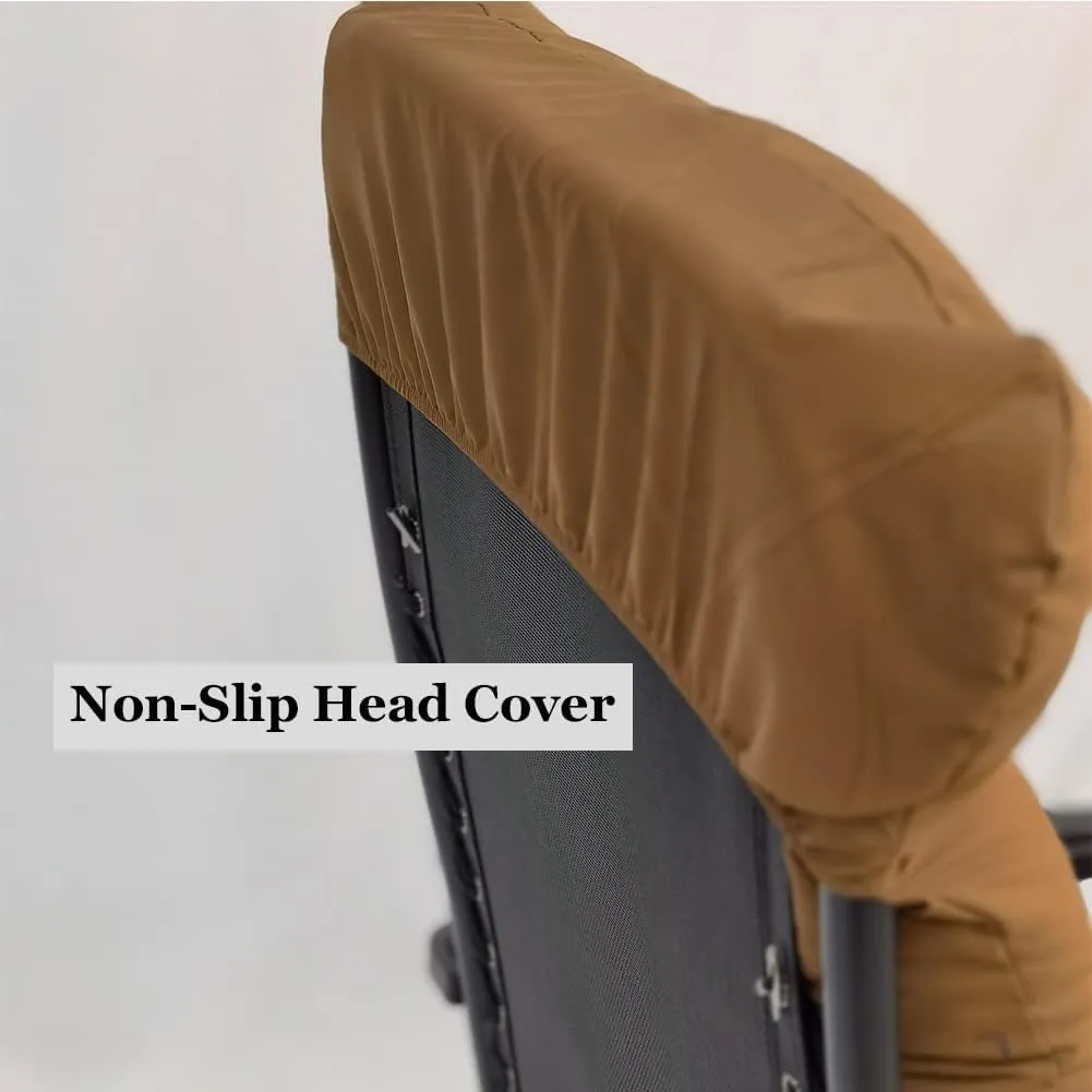 Sun Lounger Chair Cushions,67-inch Lounge Chaise Cushion Sun Lounger Mattress with Non-Slip Back Elastic Sleeve for Garden Outdoor/Indoor/Sofa/Tatami/Car Seat/Bench (Coffee)