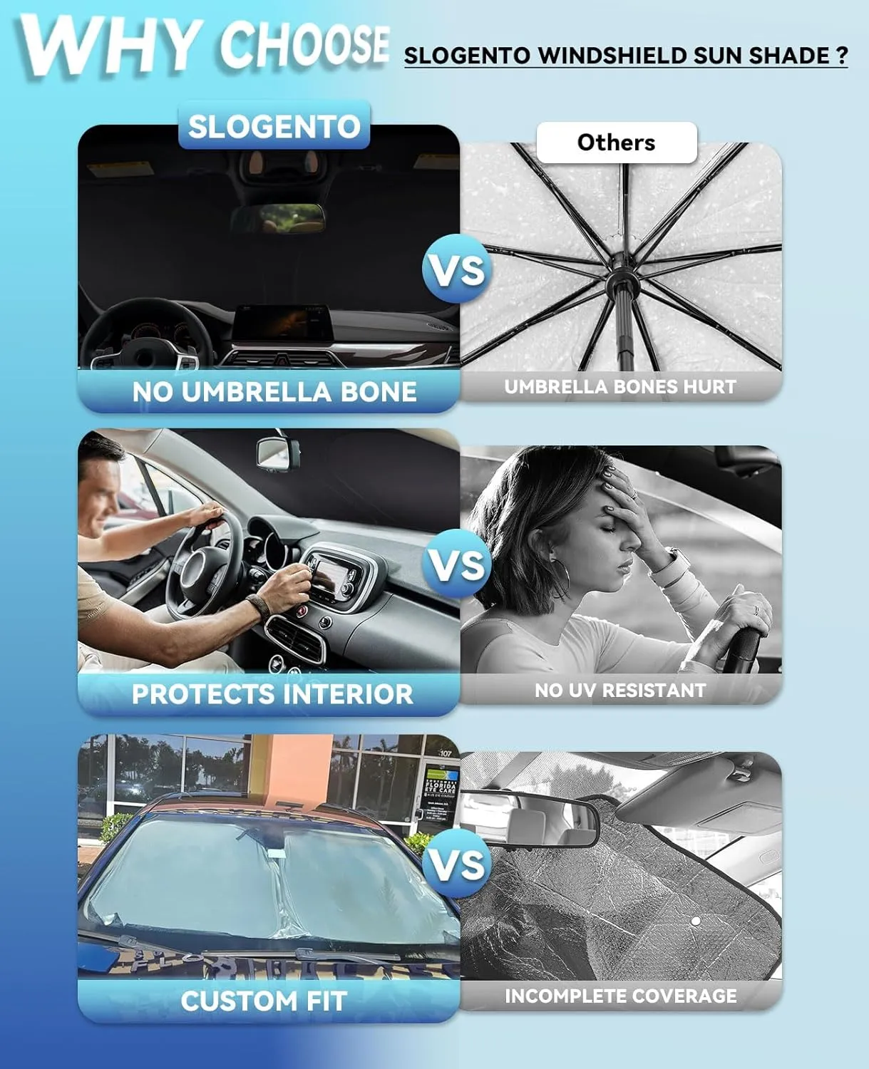 Sun Shade for Compass Windshield Sunshades for 2017-2023 2024 2025 Jeep Compass Windshield Cover Foldable Front Window Shields 240T Silver Coating Protector Sun Visor Blocks UV Rays Car Accessories