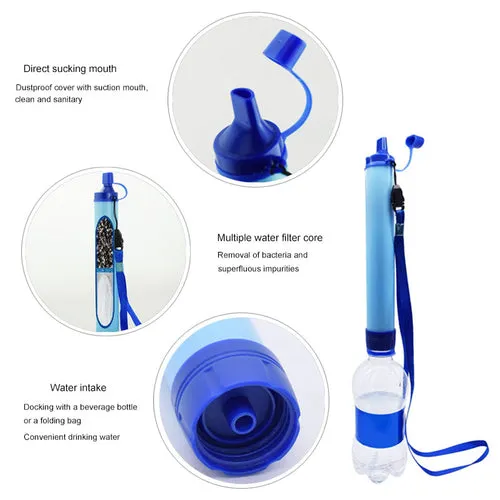 Supervivencia Filtered Water Bottle with Filter for Travel Water Filter Water Bottle Filter Travel Outdoor Water
