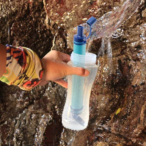 Supervivencia Filtered Water Bottle with Filter for Travel Water Filter Water Bottle Filter Travel Outdoor Water