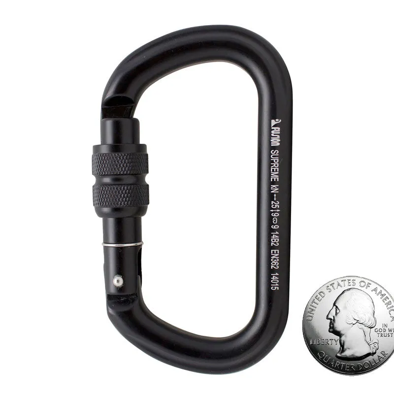 Supreme Screw Gate Carabiner - Black