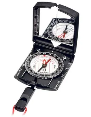 Suunto MCB Mirror Compass with Detachable Snap Lock Lanyard - Ruler - Whistle