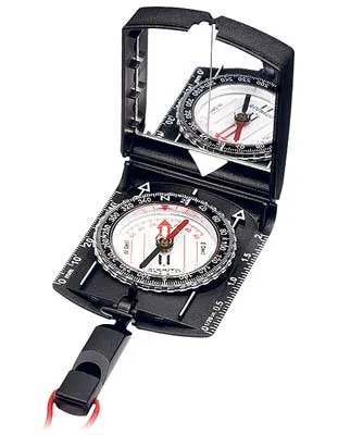 Suunto MCB Mirror Compass with Detachable Snap Lock Lanyard - Ruler - Whistle