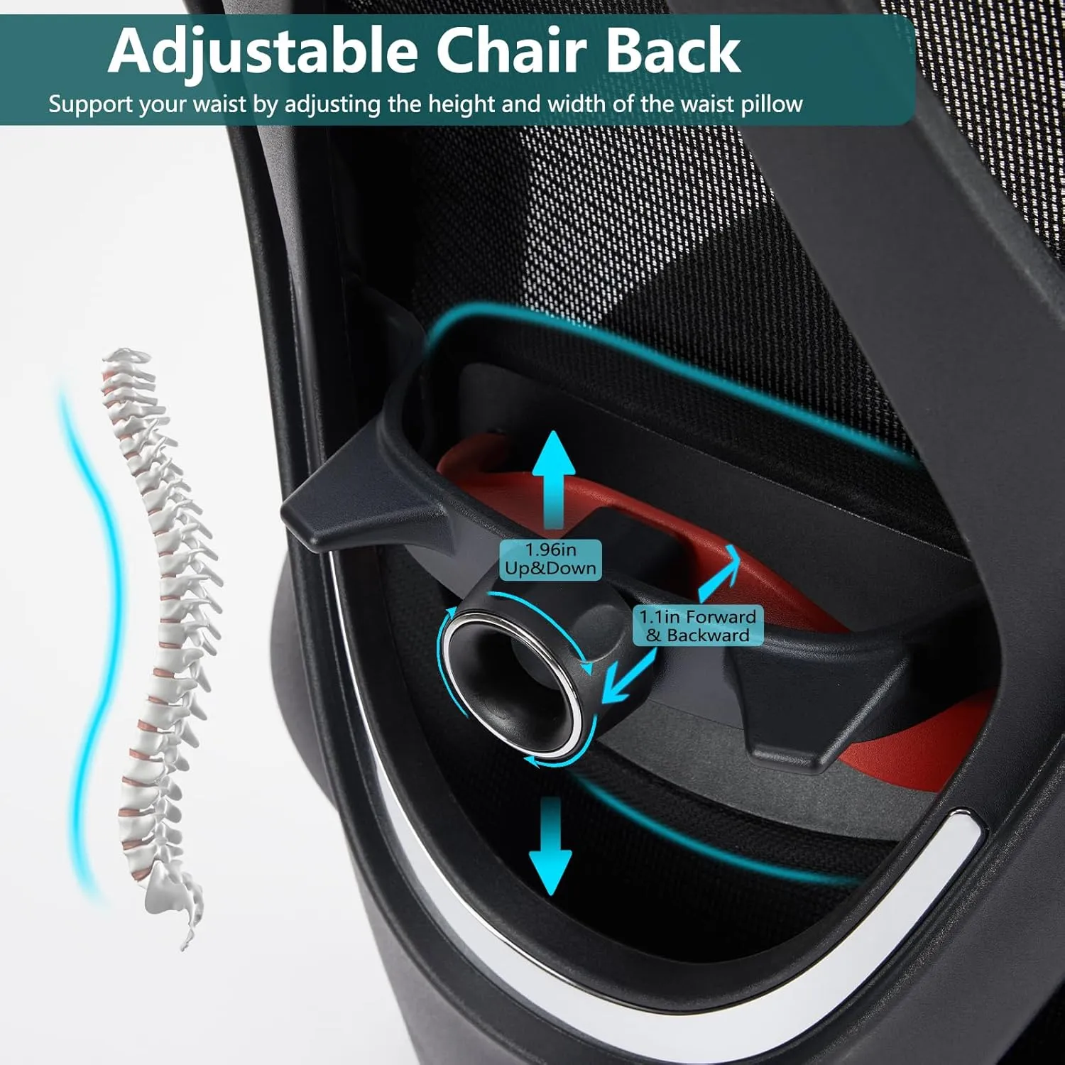 Sweetcrispy Home Office Desk Chair, Ergonomic Rolling Work Swivel High Back 135°Tilt Function Big and Tall Computer with Wheels, 2D Armrest Adjustable Lumbar Support & Headres, Dark Black