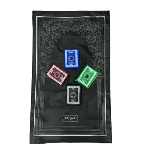 Taqwa Foldable Pocket Travel Prayer Mat With Compass