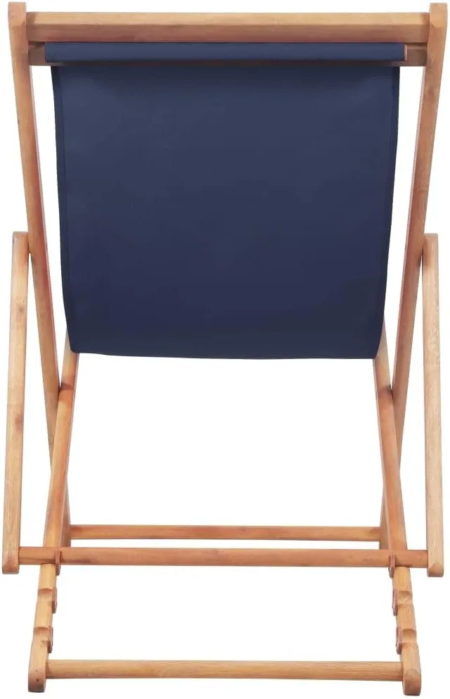 Teak Outdoor Furniture,fire Pit Chairs,Living Room Furniture,Folding Beach Chair Fabric and Wooden Frame BlueFor Gardens, patios, Balconies