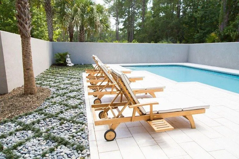 Teak Wood Bahama Pool and Patio Lounger