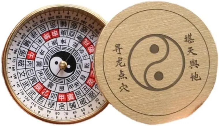 TEMKIN 1pc 4.5cm Compass Feng Shui Master's High Precision Compass Eight Trigrams Copper Compass Compass