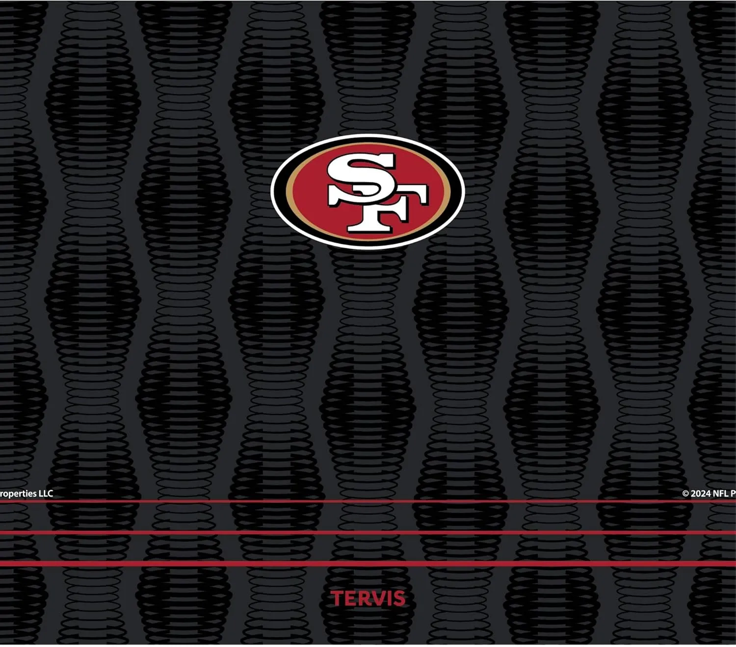 Tervis Venture Water Bottle NFL® San Francisco 49ers - Full Speed Triple Walled Insulated Tumbler Travel Cup Keeps Drinks Cold & Hot, 36oz, Stainless Steel