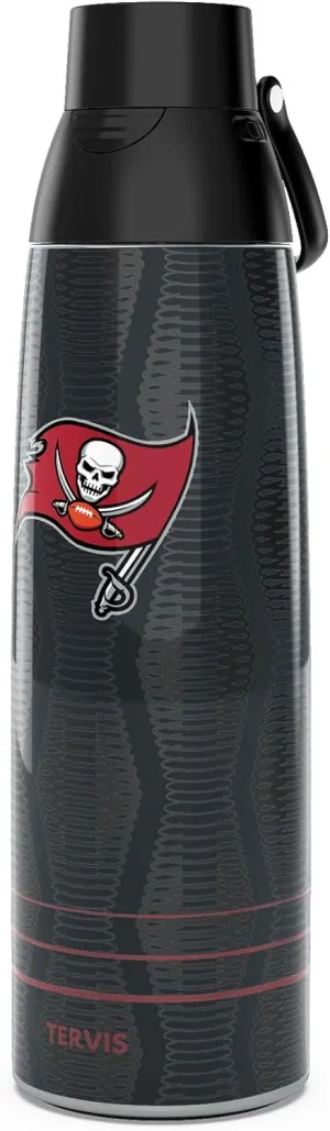 Tervis Venture Water Bottle NFL® Tampa Bay Buccaneers - Full Speed Triple Walled Insulated Tumbler Travel Cup Keeps Drinks Cold & Hot, 36oz, Stainless Steel