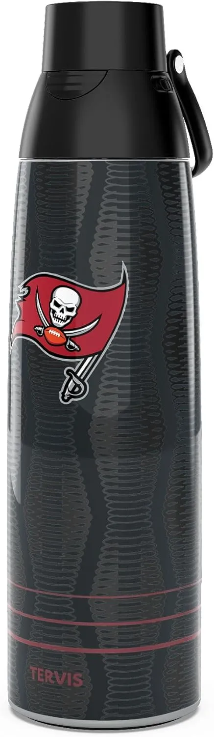 Tervis Venture Water Bottle NFL® Tampa Bay Buccaneers - Full Speed Triple Walled Insulated Tumbler Travel Cup Keeps Drinks Cold & Hot, 36oz, Stainless Steel