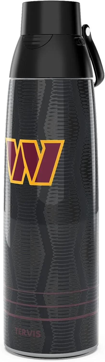 Tervis Venture Water Bottle NFL® Washington - Full Speed Triple Walled Insulated Tumbler Travel Cup Keeps Drinks Cold & Hot, 36oz, Stainless Steel