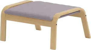 The Duable Poang Chair Cover Replacement is Custom Made Compatible for IKEA Poang Armchair Slipcover Only. (Ottoman Polyester Light Gray)
