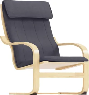 The Duable Poang Chair Cover Replacement is Custom Made Compatible for IKEA Poang Armchair Slipcover Only. (Polyester Flax Dark Gray)