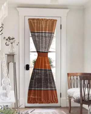 Thermal Insulated Blackout Drapes with Curtain Tie Up, Farm House Country Style Colorful Rustic Floor Planks Print Door Curtain for Bedroom Window/Living Room/Doorways 25x72inch