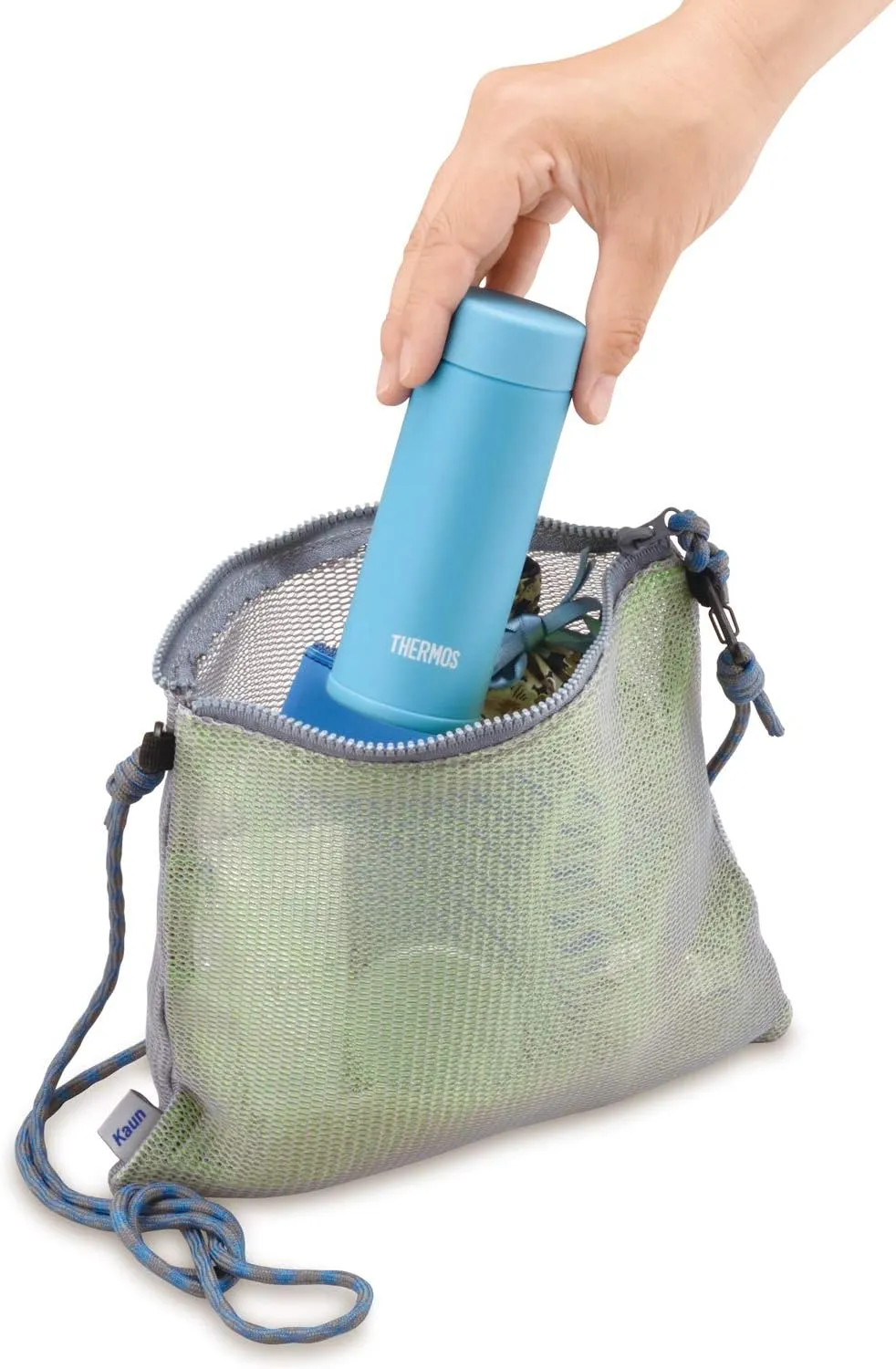 Thermos Water Bottle, Vacuum Insulated Pocket Mug, 4.2 fl oz (120 ml), Light Blue JOJ-120 LB (Small Capacity Model)