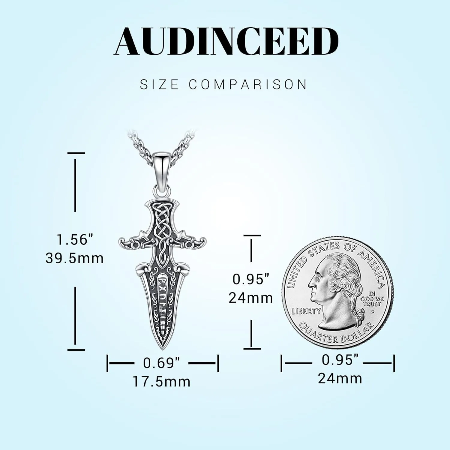 Thors Hammer Necklace/Viking Tree of Life/Valknut/Vegvisir/Triskelion/Sword/Spear Point Arrowhead/Urn Necklace for Ashes/Compass Necklace 925 Sterling Silver Amulet Jewelry for Men Women