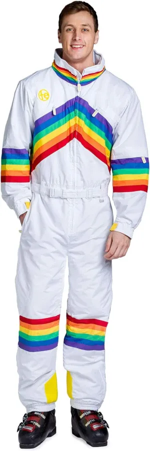 Tipsy Elves Retro Men's Ski Suits - Bright Warm Snow Suits for Men - Winter One Piece