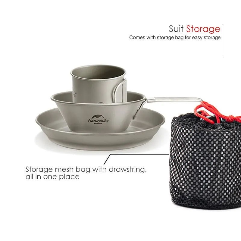 Titanium tableware set