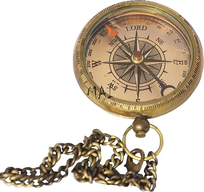 to Live Would Be an Awfully Big Adventure Antique Nautical Vintage Inspirational Quote Engraved Compass with Wooden Box, Camping Compass, Romantic Gift Idea for Him/Her,Wedding Anniversary, Lovers.