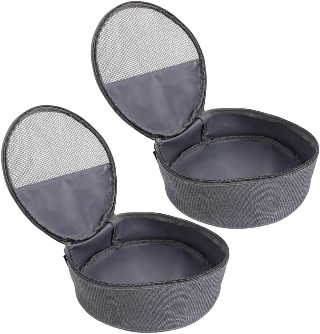 Totority 2pcs Camping Utensil Storage Bag Portable Round Plate Organizer Breathable Mesh Design for Camping Picnics Outdoor Cooking Essentials and Ventilated Cooking Tools Bag