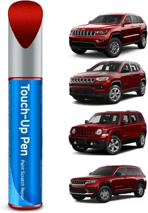 Touch Up Paint Compatible with Jeep Exact Match Touch Up Paint Car Scratch Repair (Deep Cherry Red Crystal Pearl(PRP/JRP) Compatible with Cherokee/Compass/Grand-Cherokee/Patriot)