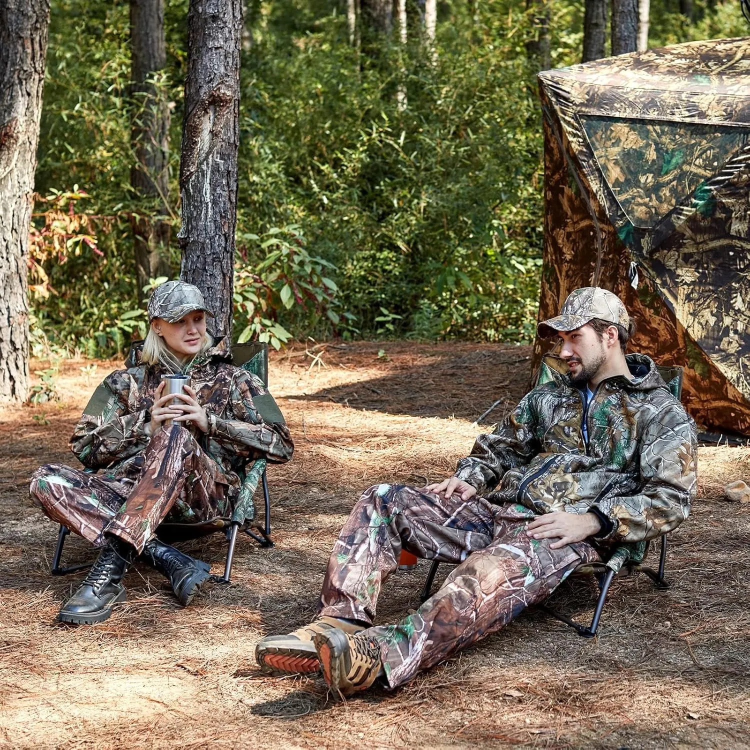 TR Low Camping Chair,Low Lawn Chairs for Concerts Lightweight Heavy Duty,Low Chair with Carry Bag for Outdoor Camping Travel Turkey Hunting