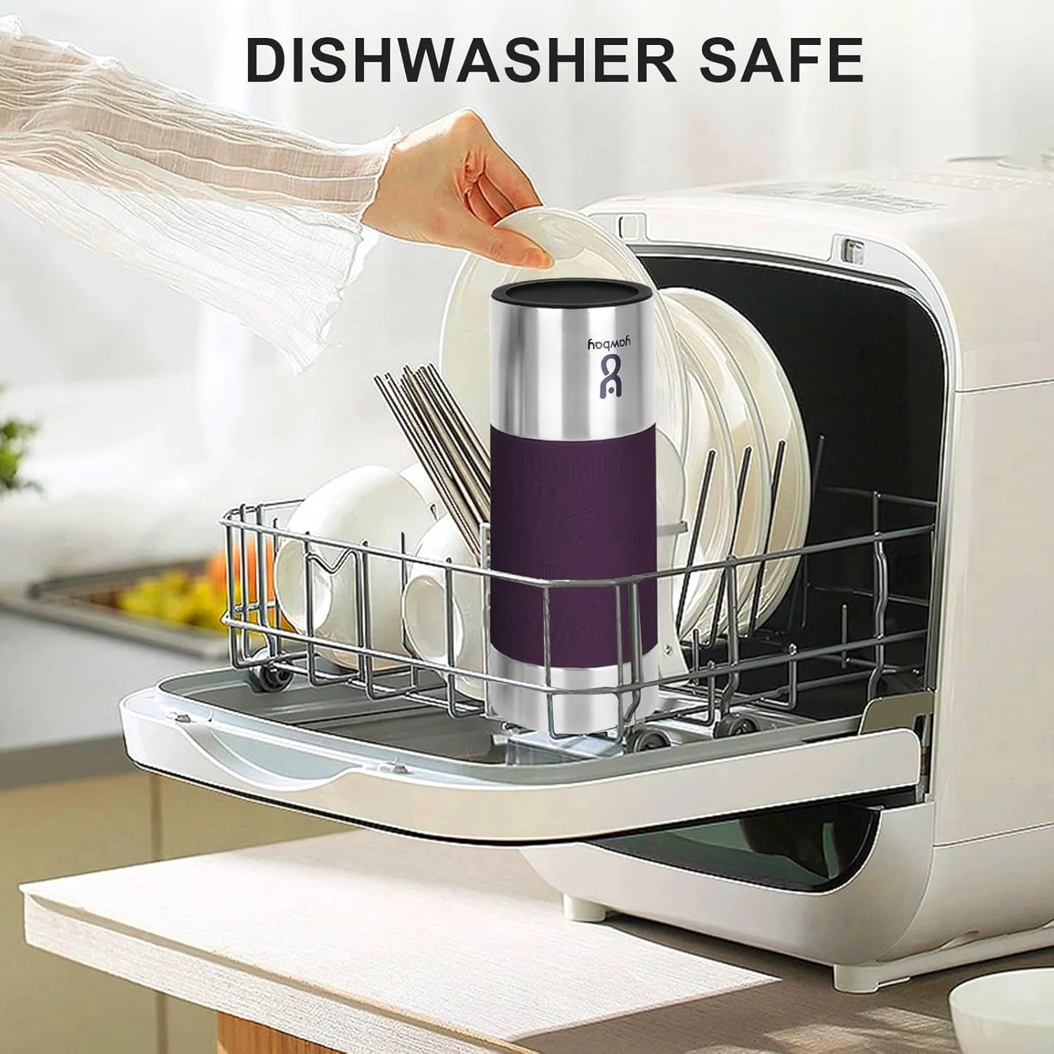 Travel Coffee Mug Spill Proof,17 Oz Travel Mug with 360°Drinking Lid,Double Wall Vacuum Insulated Coffee Travel Mug Stainless Steel Tumbler Thermal Coffee Mugs for Hot and Cold Drinks(Purple)
