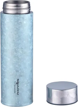 Travel Insulated Water Bottle 450ml Lightweight with Tea Filter Titanium Vacuum Flask Outdoor Water Bottles for Camping Backpacking Hiking