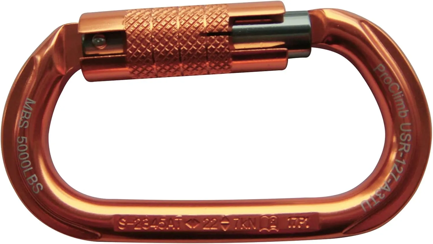 Triple Lock True Oval Aluminum Carabiner by ProClimb