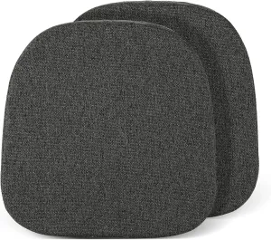 Tromlycs 14x14 Metal Chair Cushions Pads Set of 2 for Tolix Metal Chairs Small Seat Cushions 14 inch Black Gray